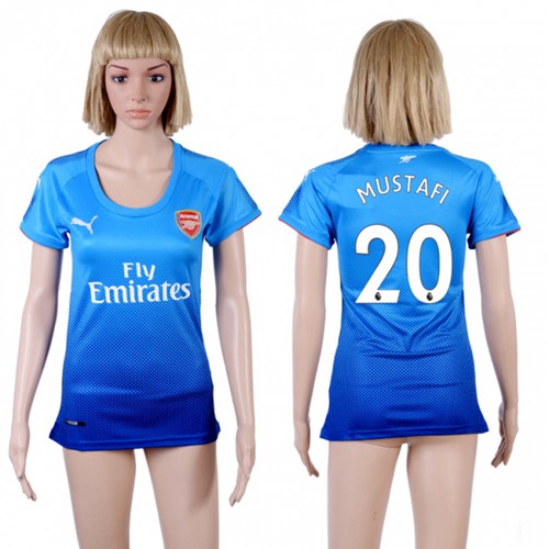 Women's Arsenal #20 Mustafi Away Soccer Club Jersey